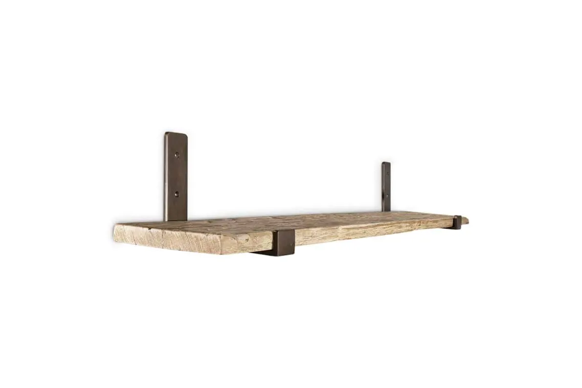 Ibo Reclaimed Wood & Iron Shelf - Natural