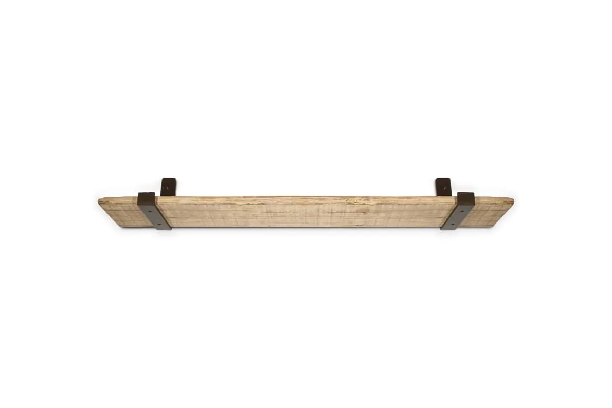Ibo Reclaimed Wood & Iron Shelf - Natural