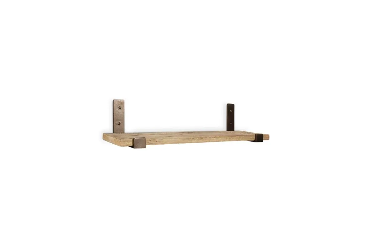 Ibo Reclaimed Wood & Iron Shelf - Natural