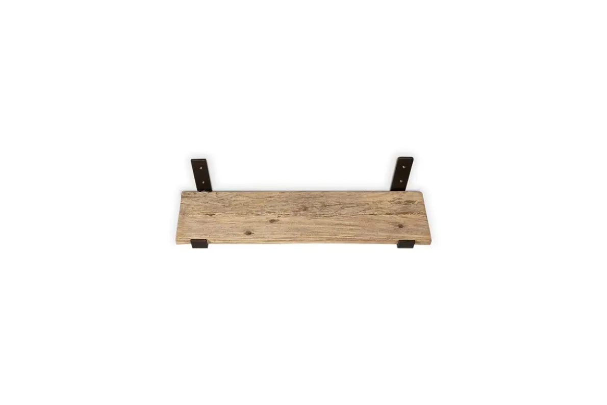 Ibo Reclaimed Wood & Iron Shelf - Natural