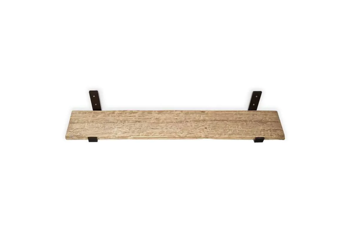 Ibo Reclaimed Wood & Iron Shelf - Natural