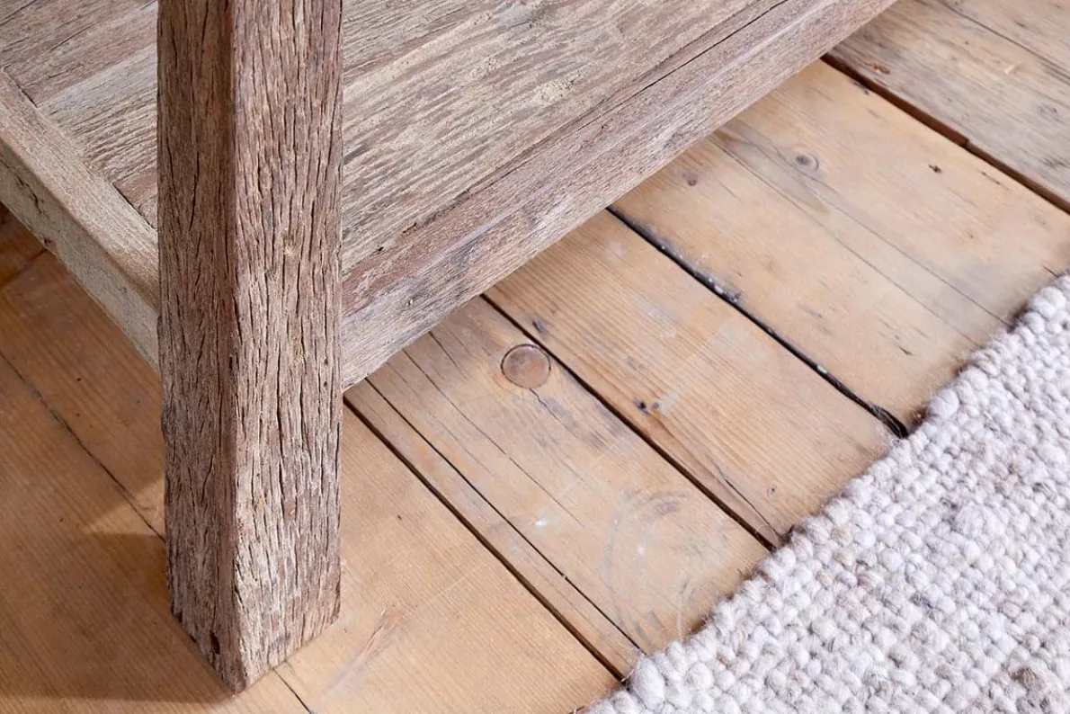 Ibo Reclaimed Wood 3 Drawer Console Table - Natural