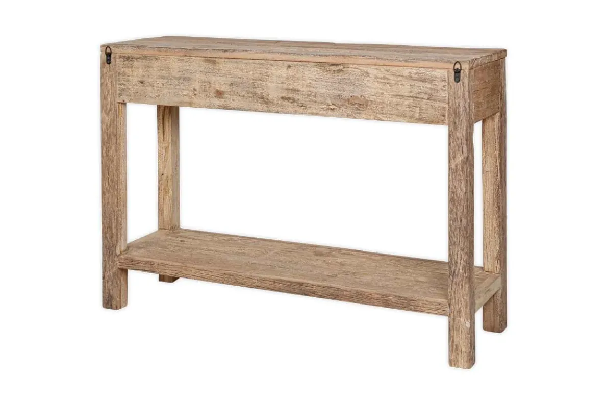 Ibo Reclaimed Wood 3 Drawer Console Table - Natural