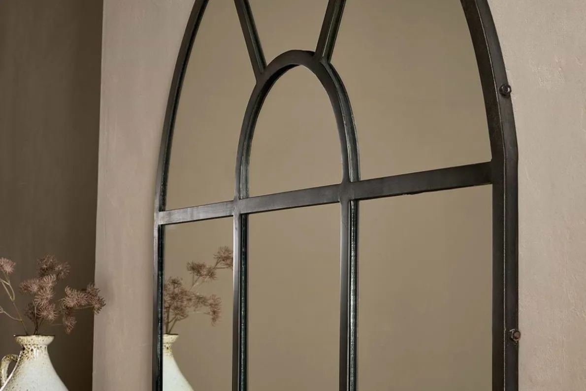 Imoma Iron Overmantle Arch Mirror