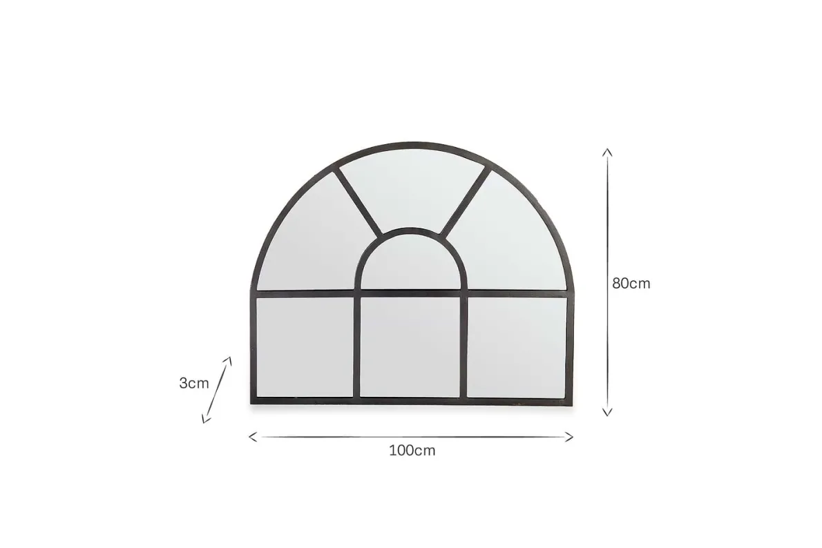 Imoma Iron Overmantle Arch Mirror