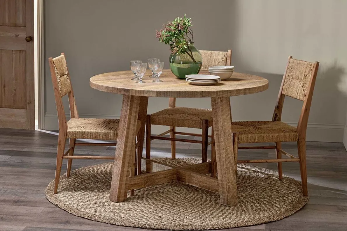 Indali Mango Wood Round Dining Table - Natural