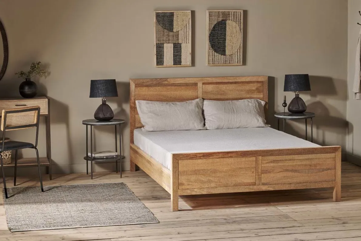 Indali Mango Wood Bed - Natural