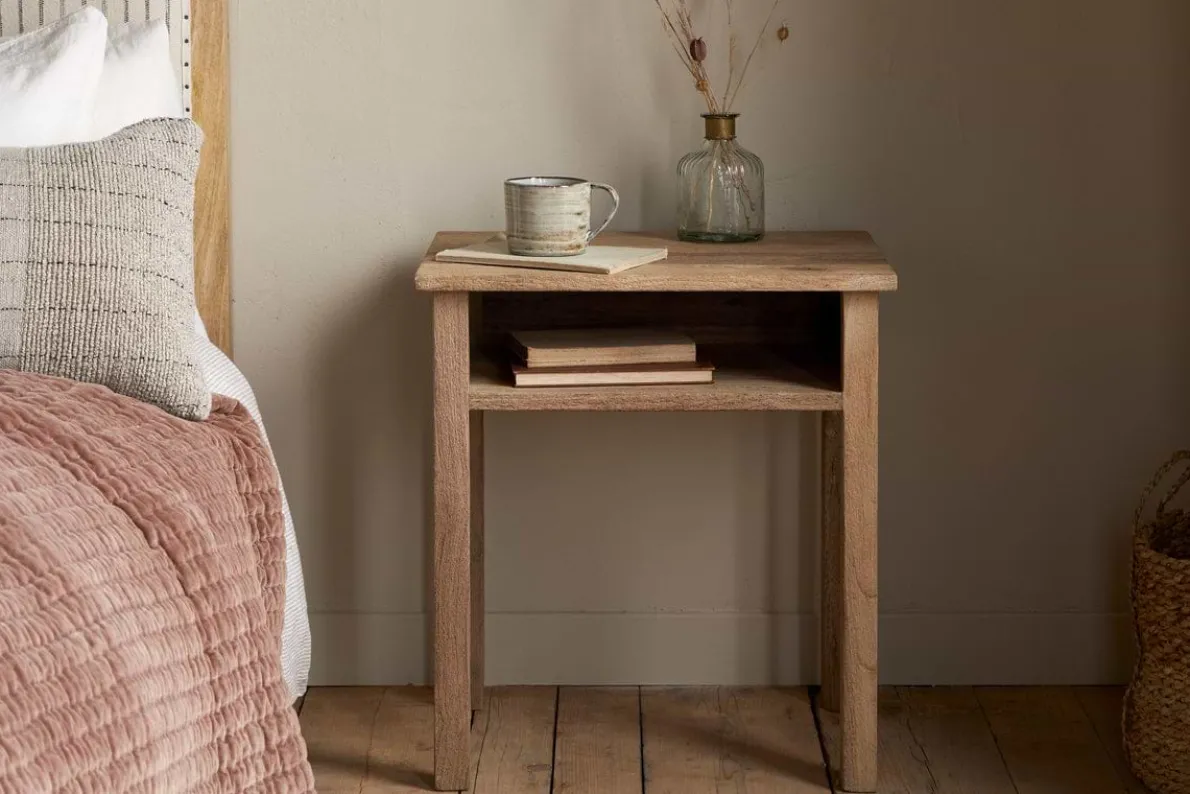 Iya Reclaimed Wood Bedside Table - Natural