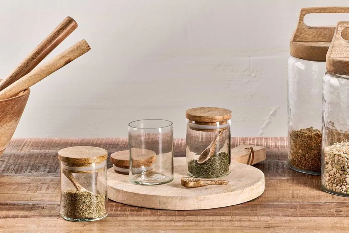 Izaan Spice Jar - Clear - (Set of 3)