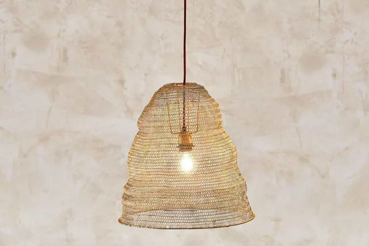 Jatani Wire Lampshade - Antique Brass - Large Oval