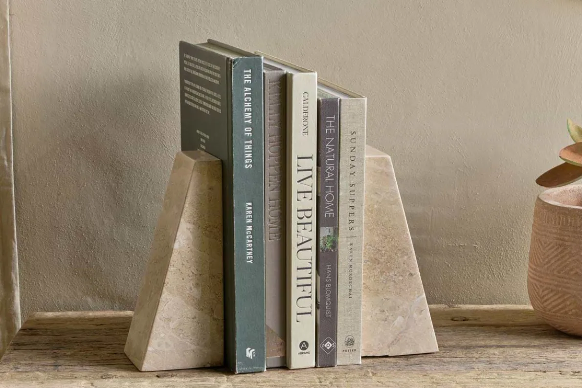 Juda Marble Bookends - Grey