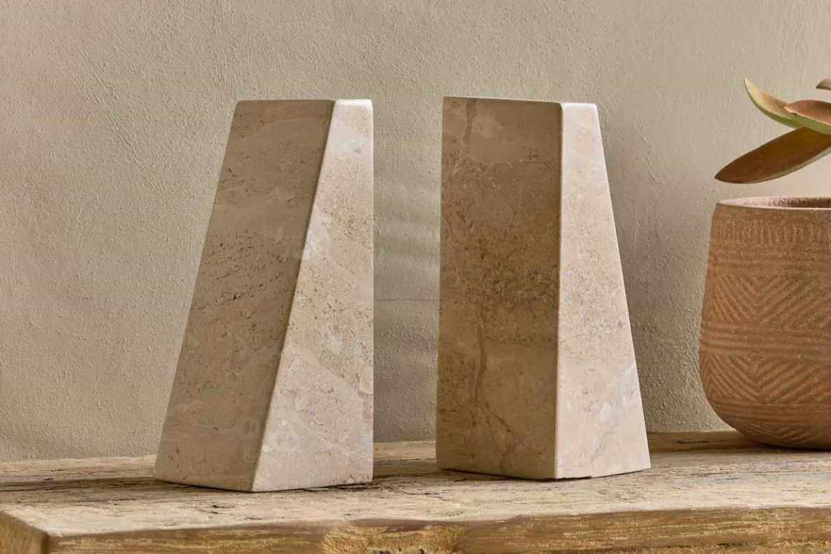 Juda Marble Bookends - Grey
