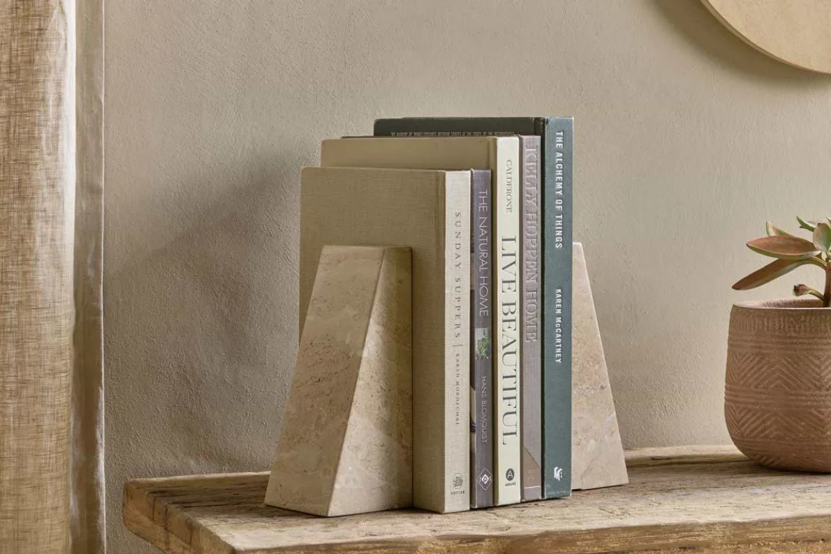 Juda Marble Bookends - Grey