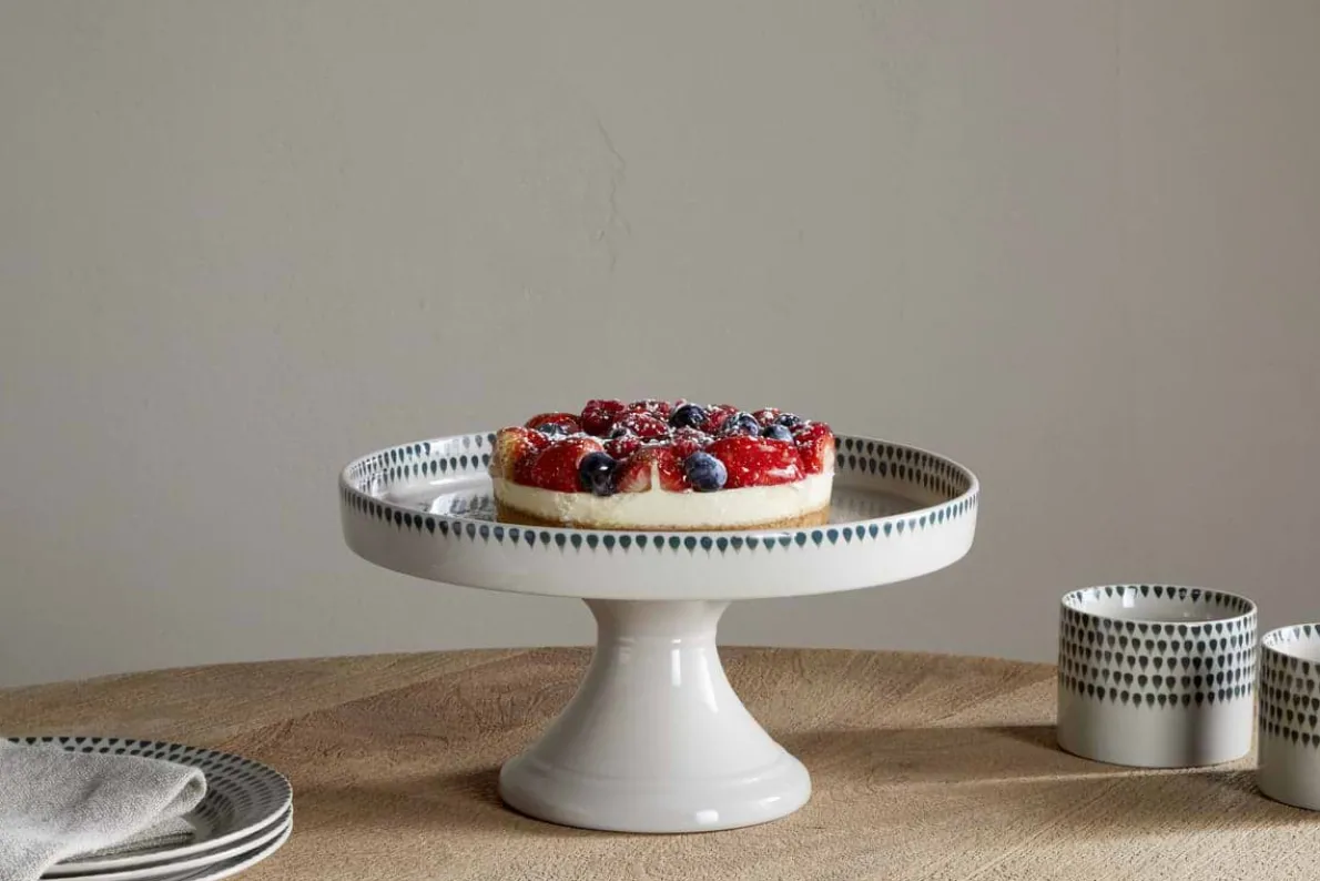 Juniper Drop Ceramic Stand - Cream & Juniper