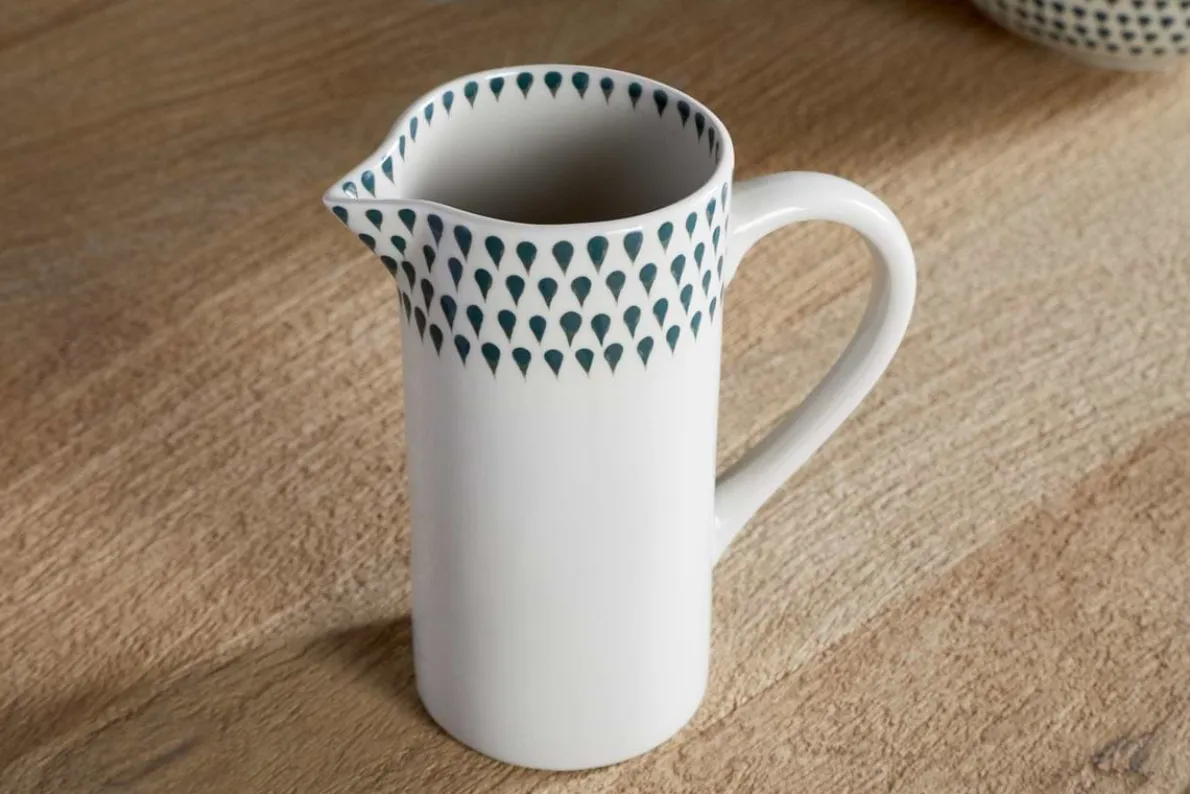 Juniper Drop Jug - Cream & Juniper - Small