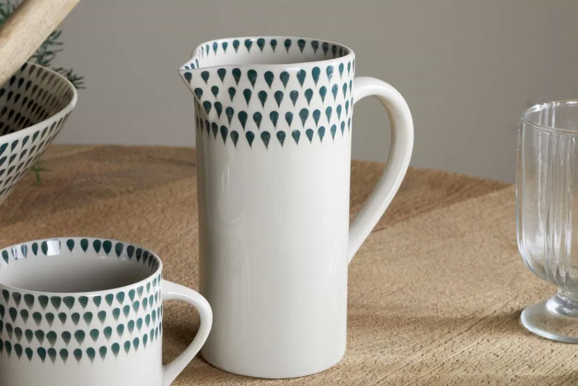 Juniper Drop Jug - Cream & Juniper - Small