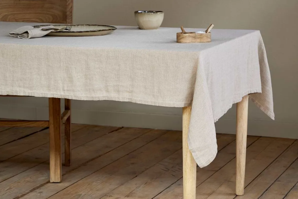 Junto Linen Tablecloth - Natural - Small