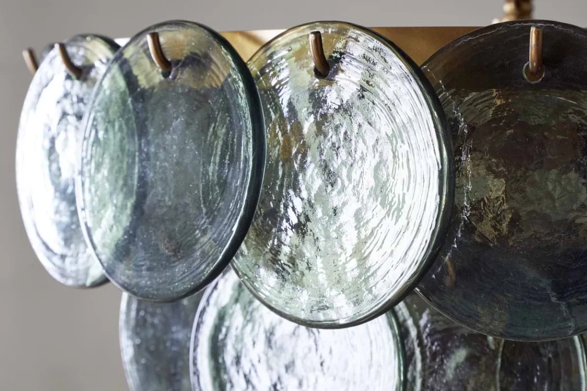 Kagitha Recycled Glass Chandelier - Green