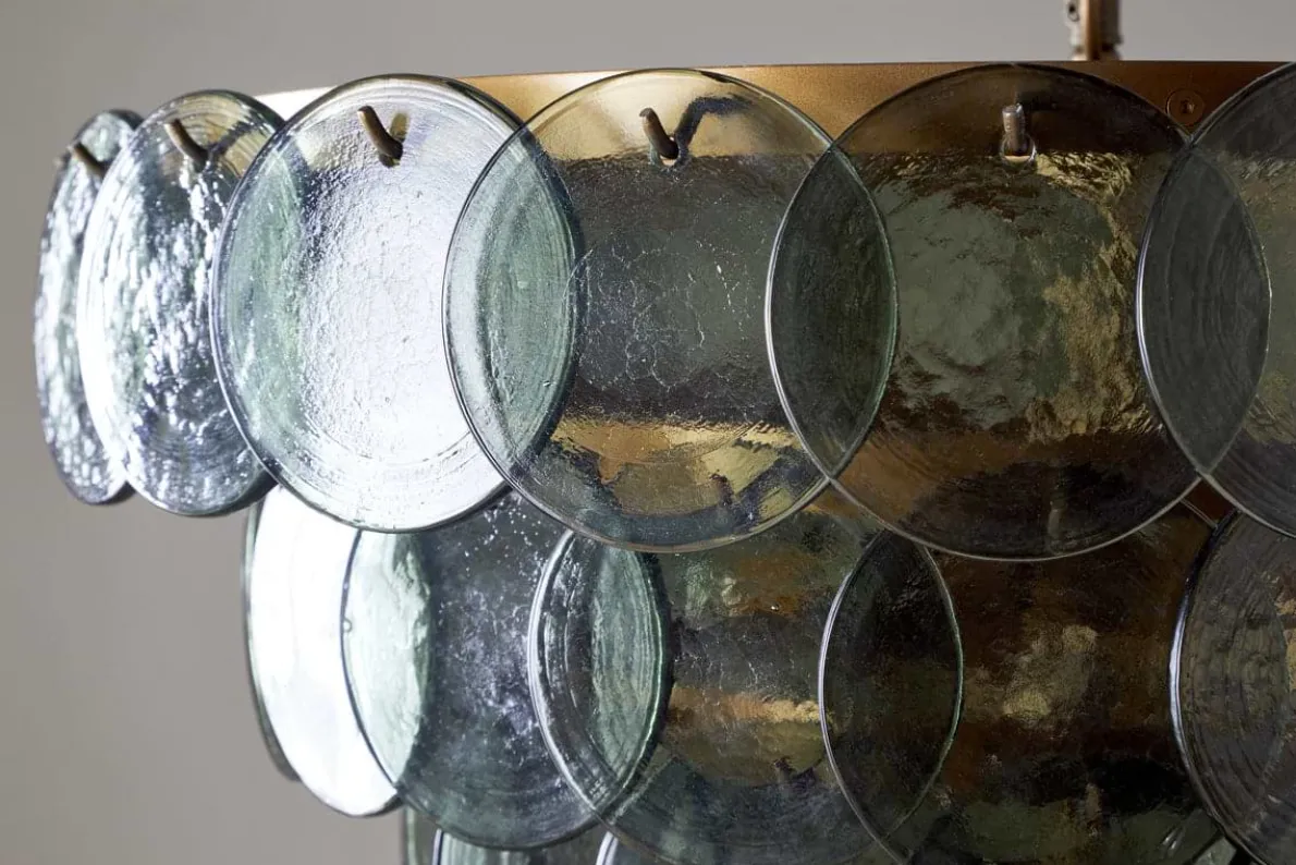 Kagitha Recycled Glass Chandelier - Green