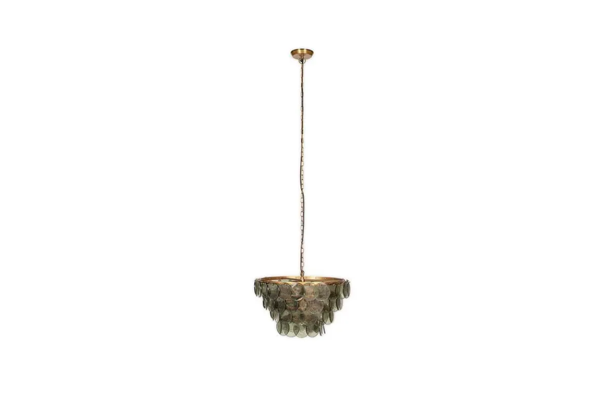 Kagitha Recycled Glass Chandelier - Green