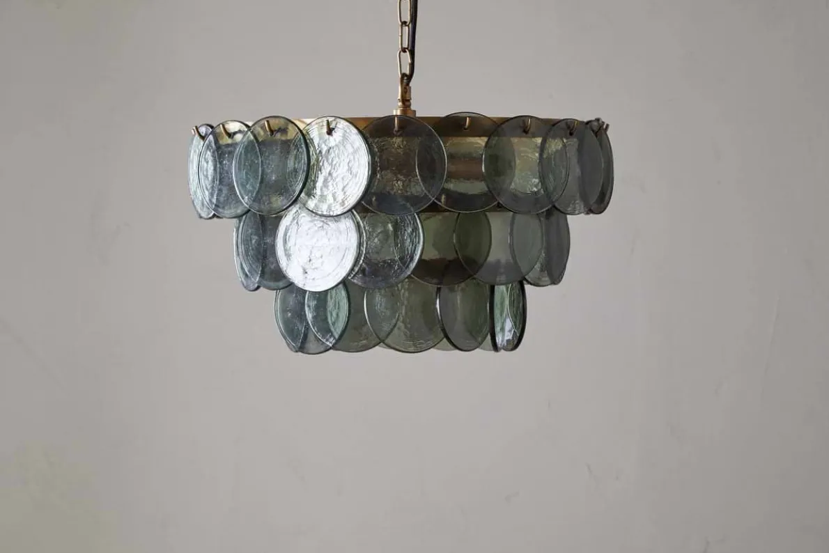 Kagitha Recycled Glass Chandelier - Green