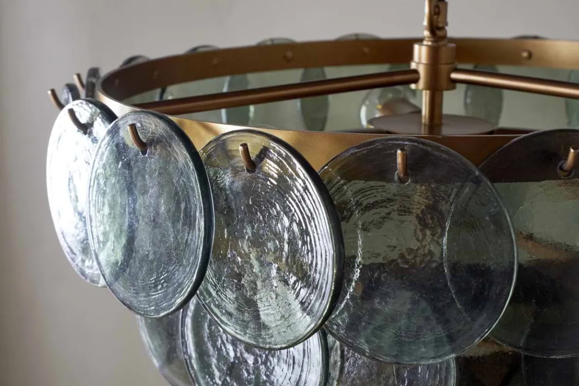 Kagitha Recycled Glass Chandelier - Green