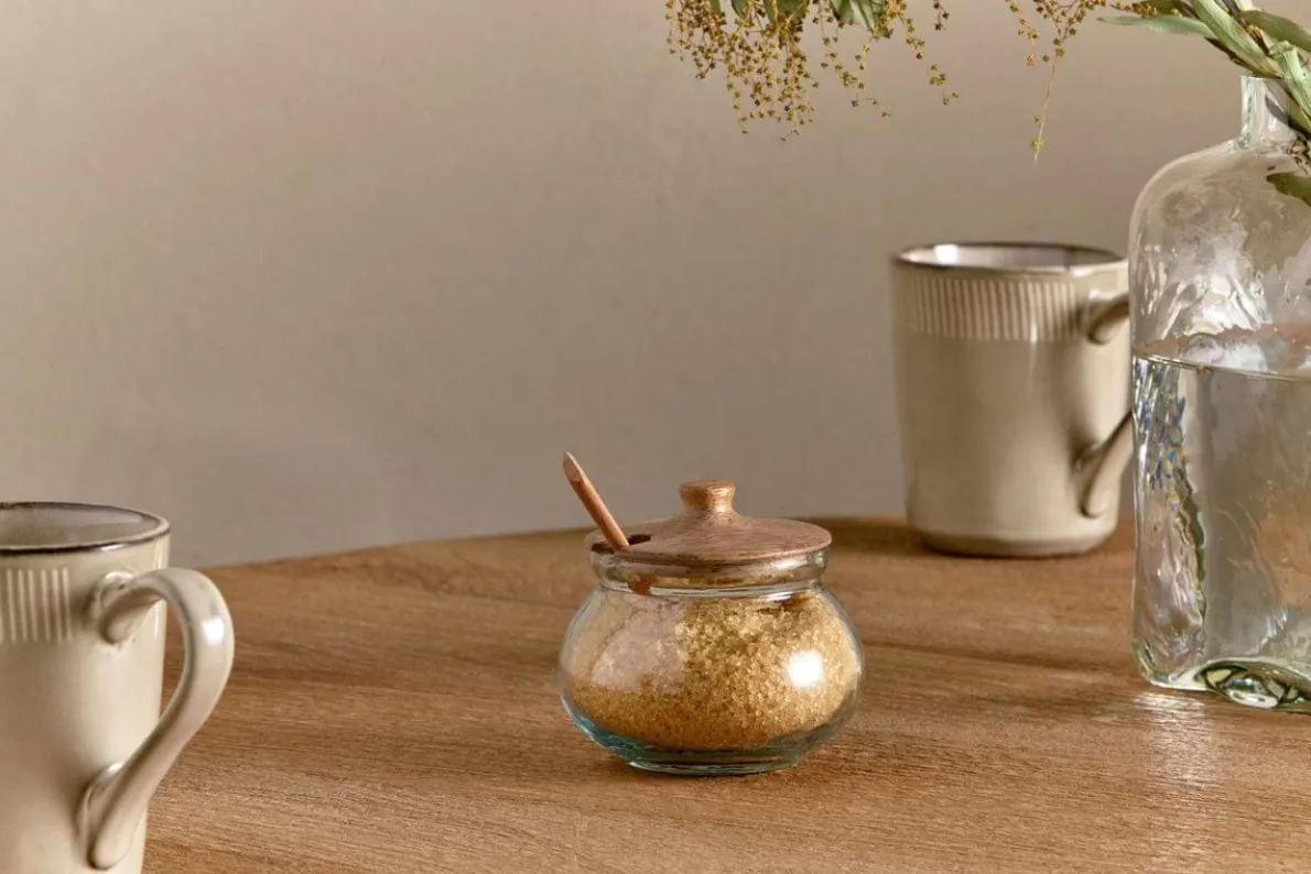 Kali Round Storage Jar - Natural & Clear