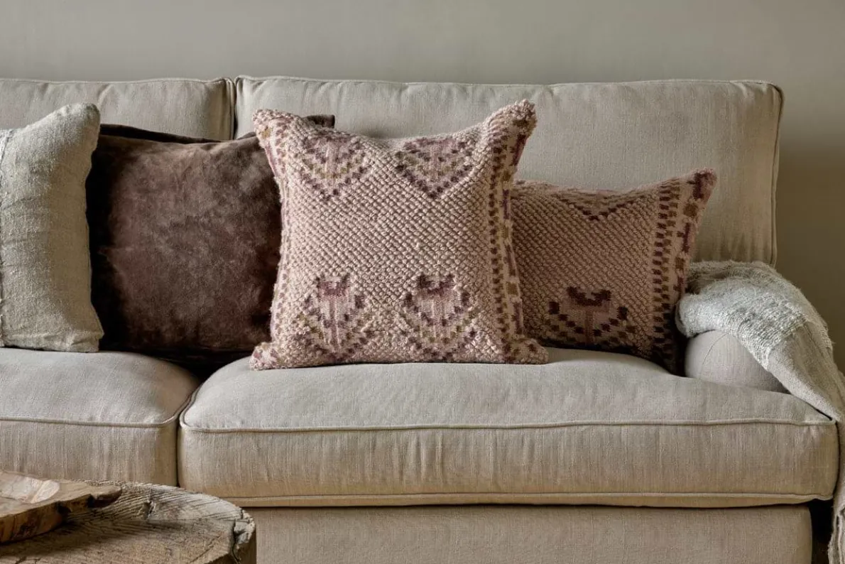 Kandy Wool & Cotton Cushion Cover - Dusty Pink