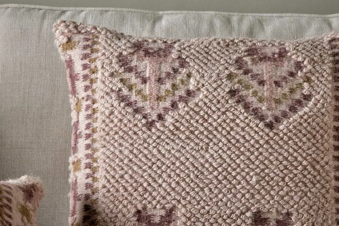 Kandy Wool & Cotton Cushion Cover - Dusty Pink