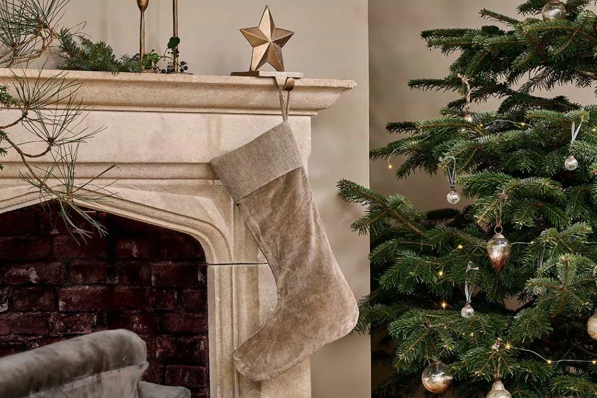Karru Cotton Velvet Stocking - Light Grey