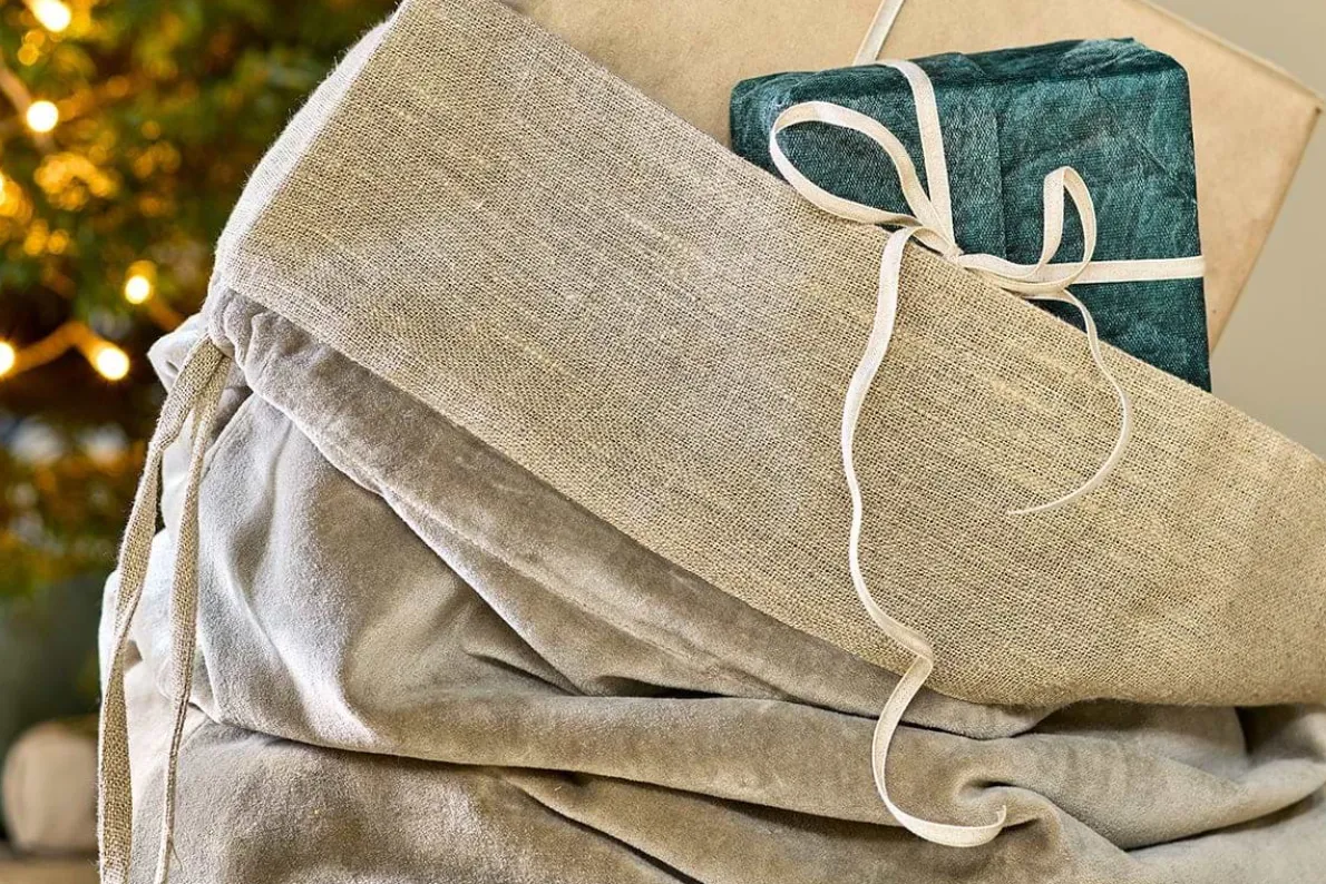Karru Cotton Velvet Sack - Light Grey