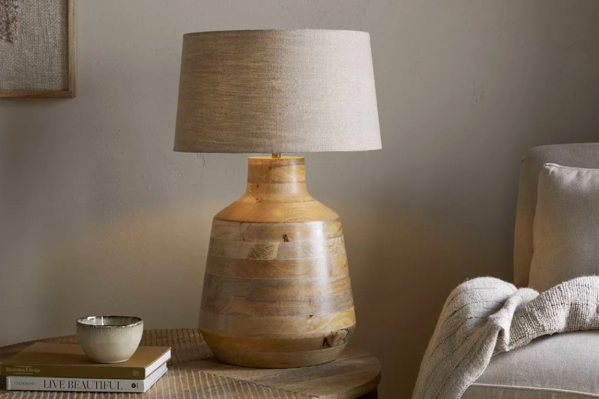 Kayo Statement Table Lamp Mango Wood - Natural