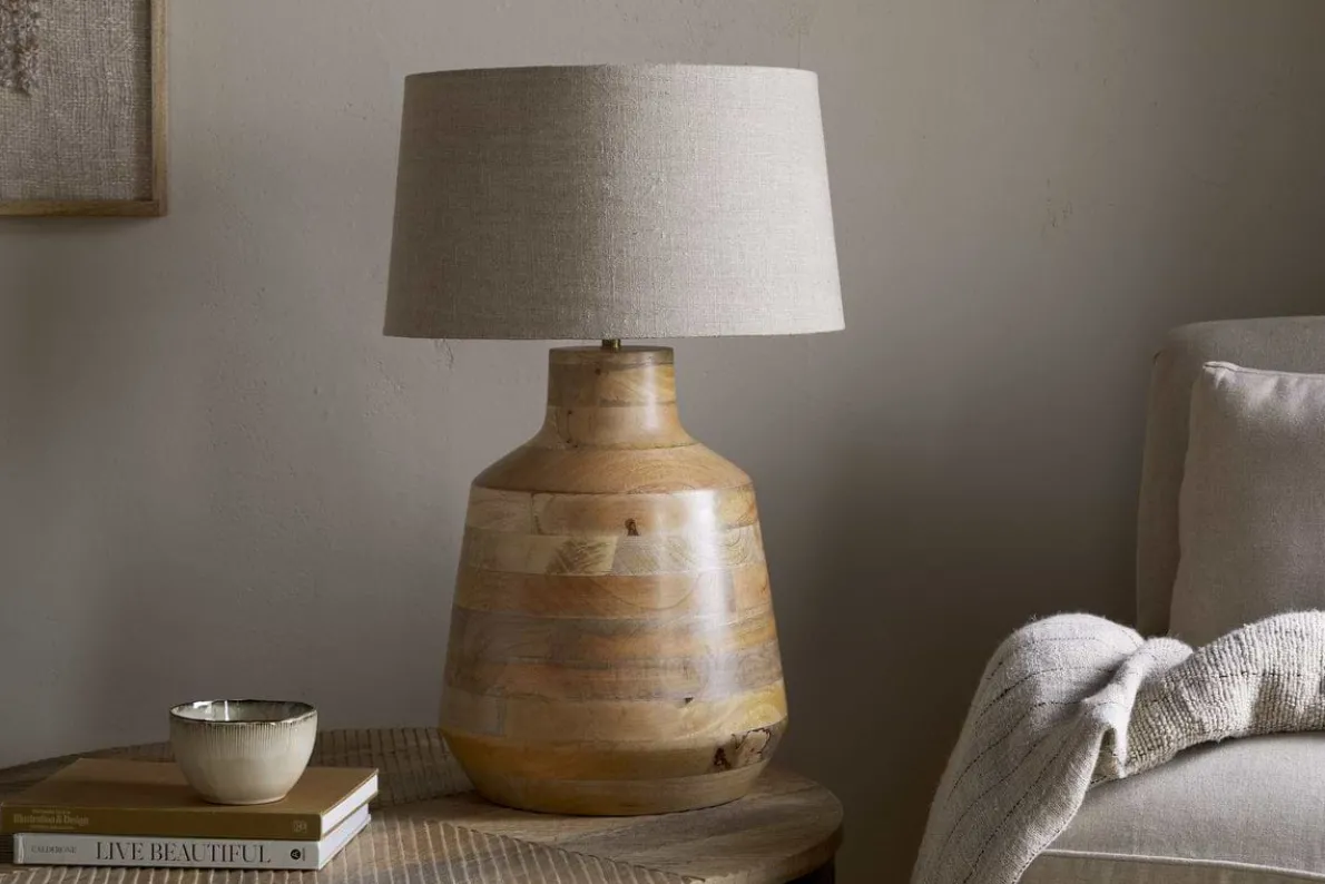 Kayo Statement Table Lamp Mango Wood - Natural