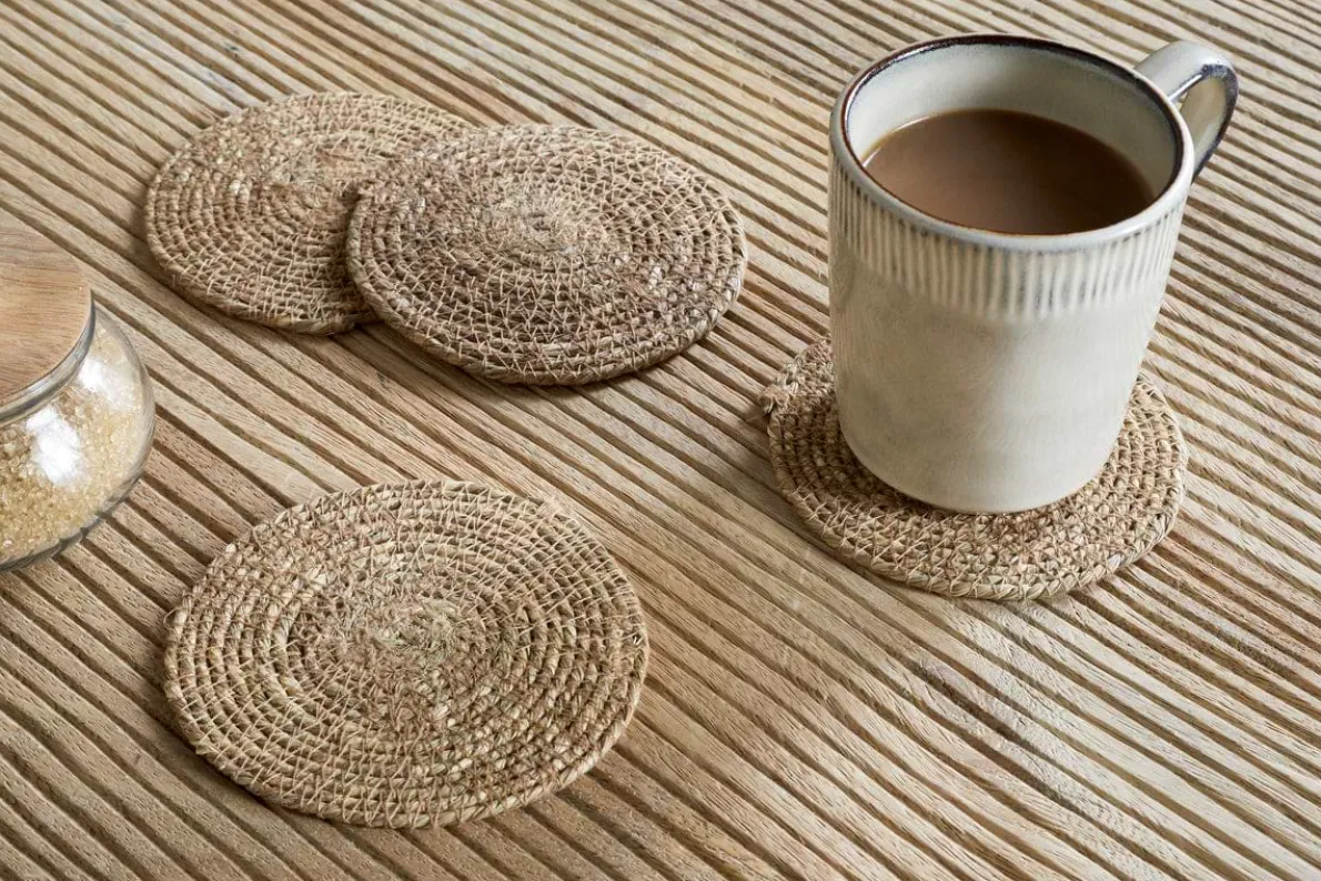 Keso Woven Coasters - Brown (Set of 4)
