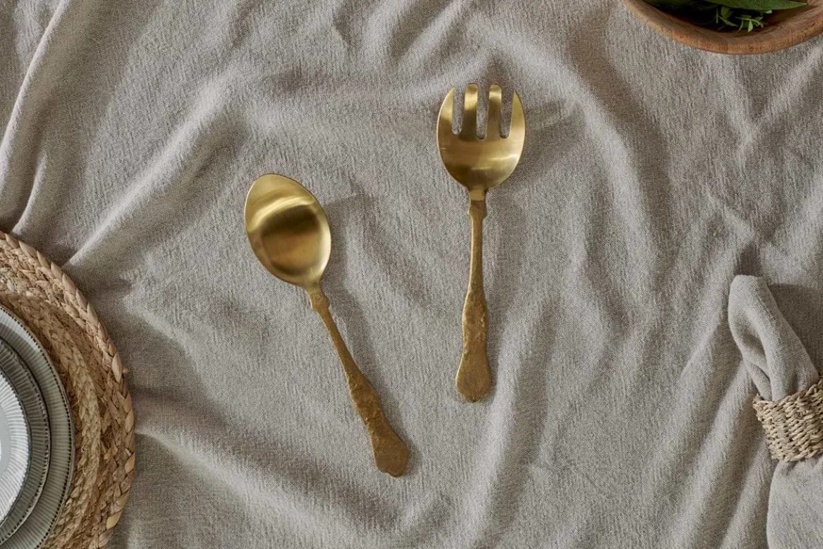 Khana Salad Servers - Brushed Gold (Set of 2)