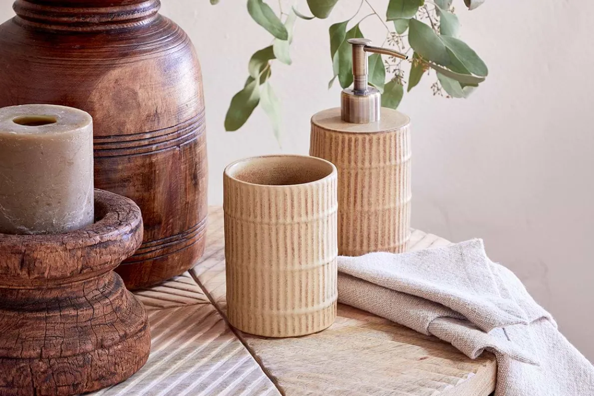 Kiani Ceramic Toothbrush Holder - Cream