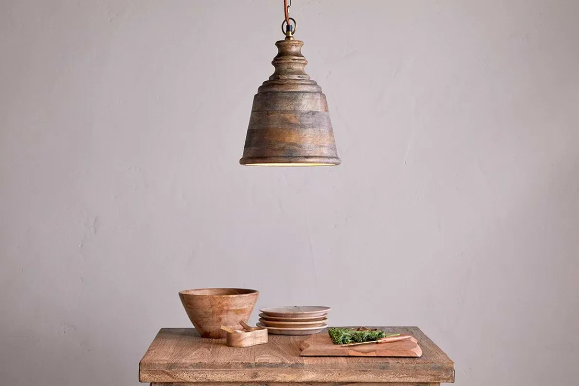 Koma Mango Wood Pendant - Ash Stain