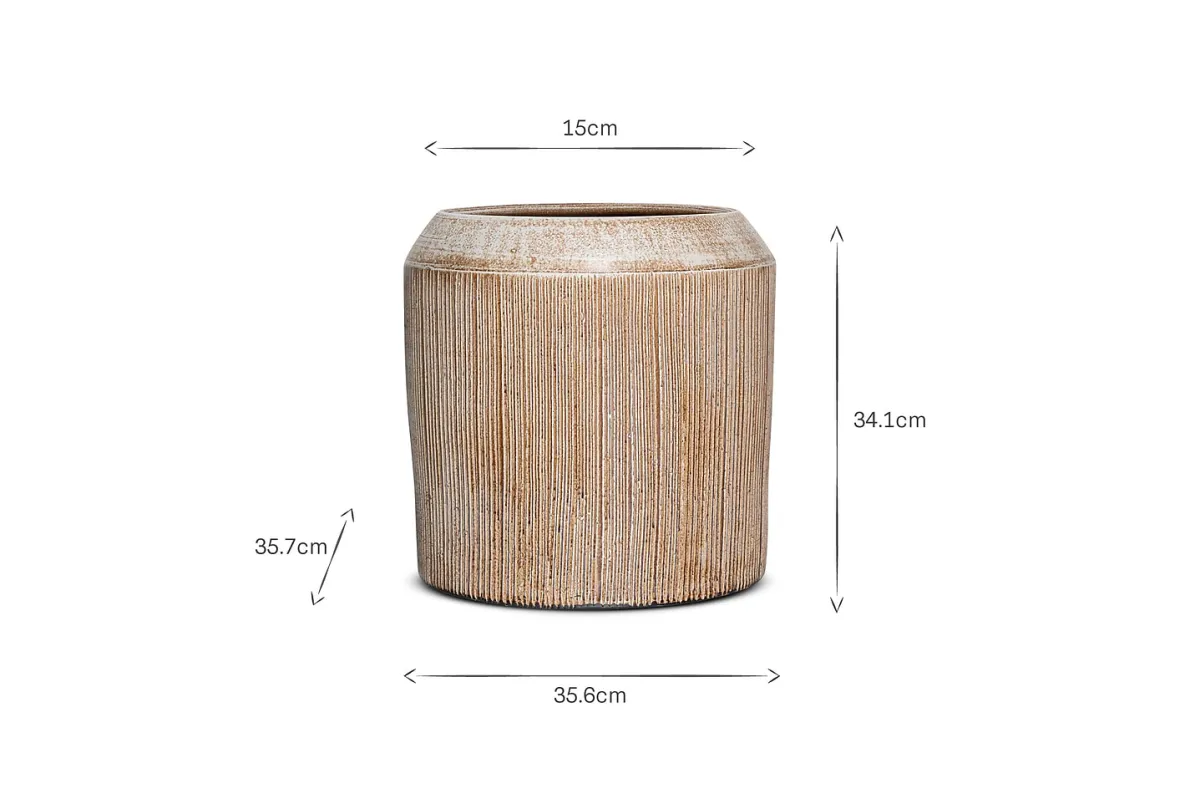 Kubo Ceramic Planter - Terracotta