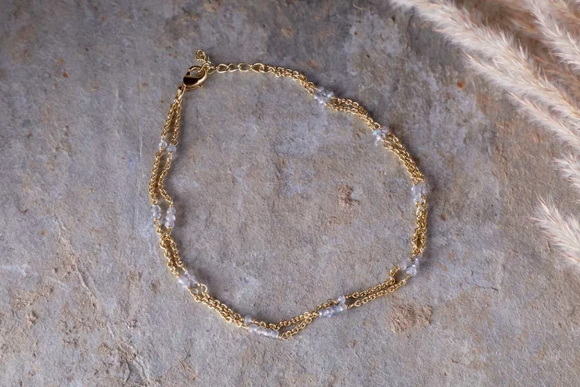 Lavana Anklet - Labradorite