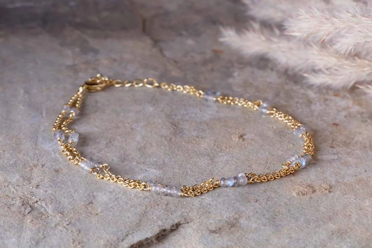 Lavana Anklet - Labradorite