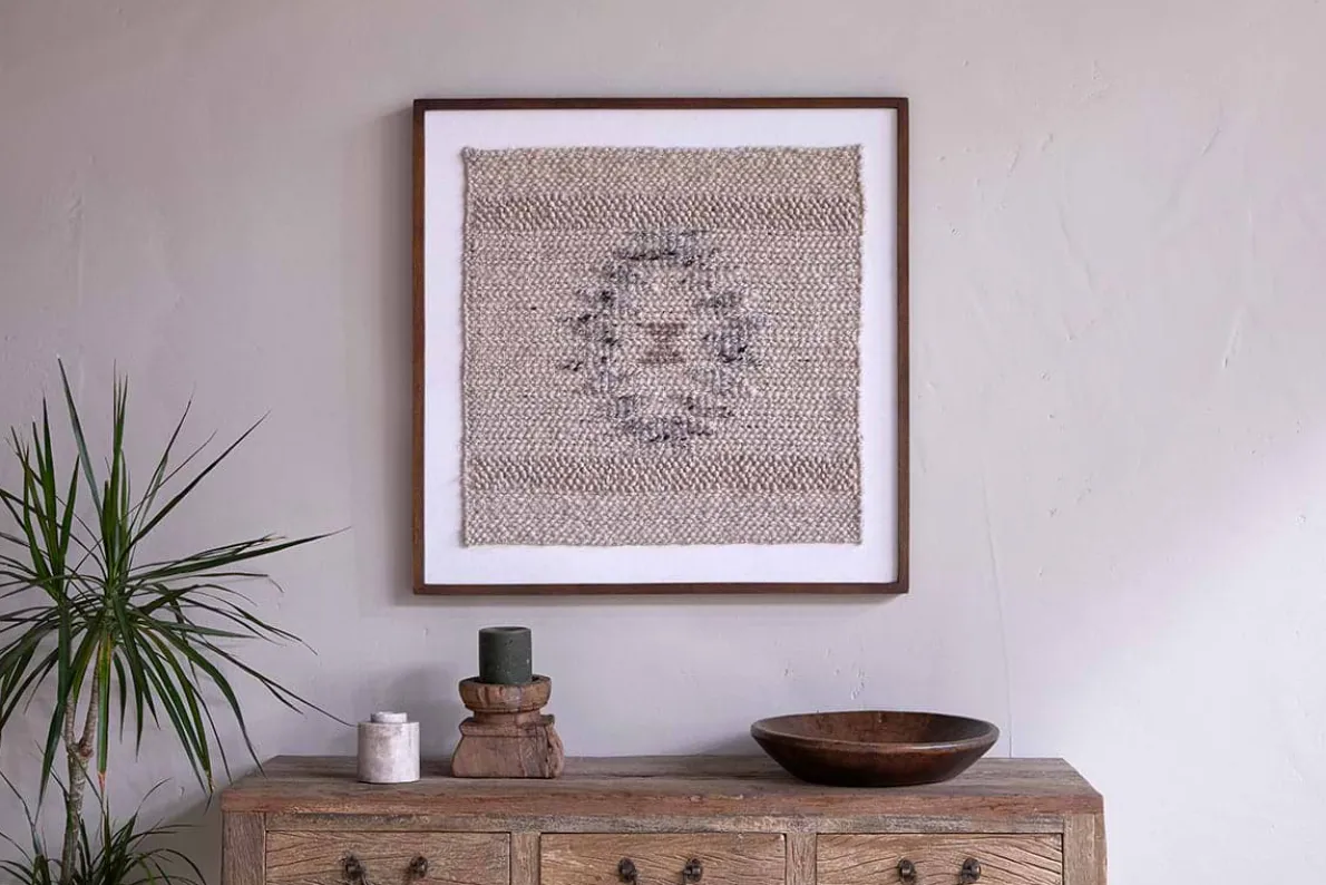 Lena Textured Wall Art - Off White