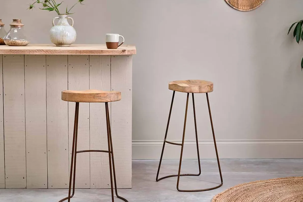 Loko Mango Wood Stool - Tall