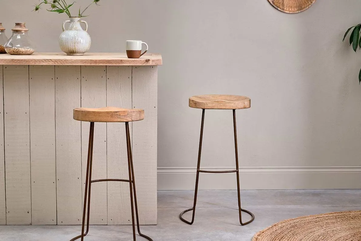 Loko Mango Wood Stool - Tall