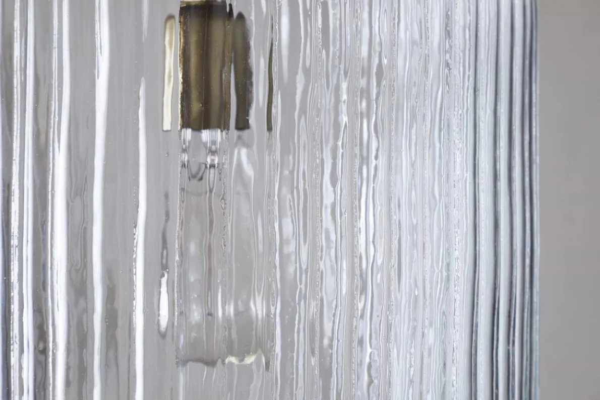 Lumina Fluted Recycled Glass Pendant - Clear