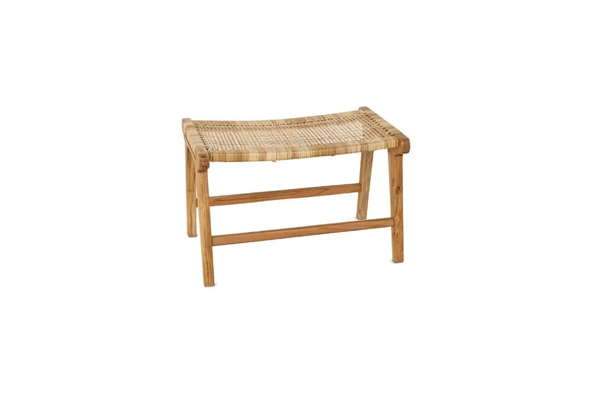 Madrisana Acacia & Rattan Footstool