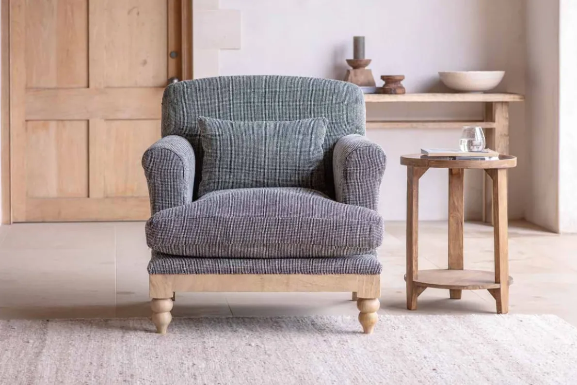 Maganda Cotton Armchair - Charcoal