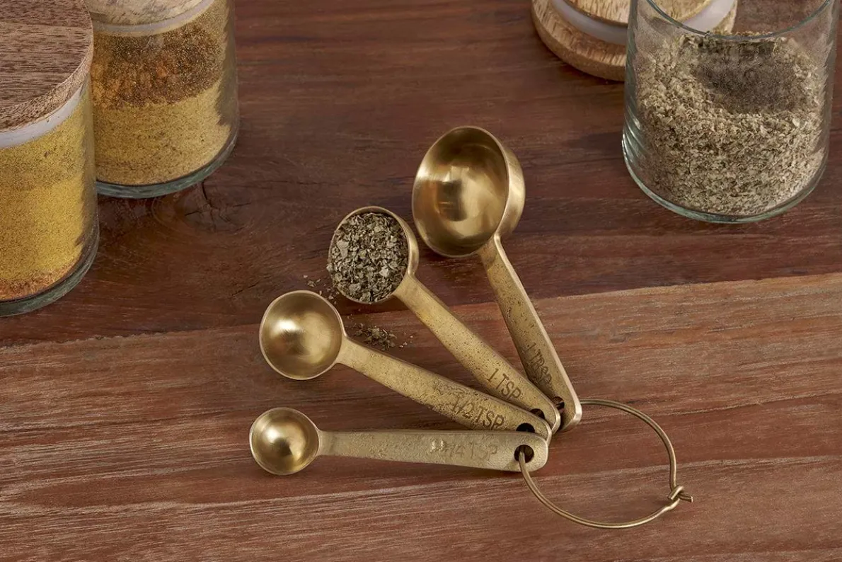 Mane Measuring Spoons - Brushed Gold