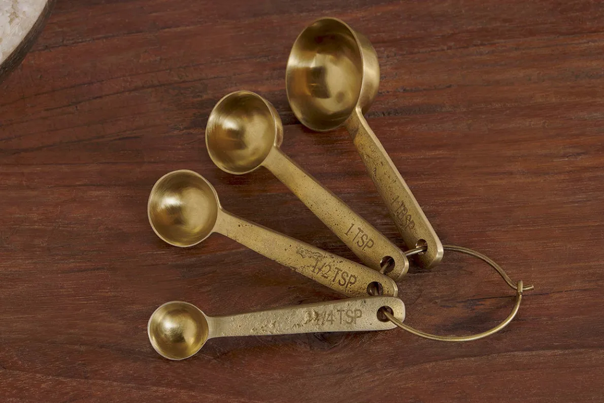 Mane Measuring Spoons - Brushed Gold