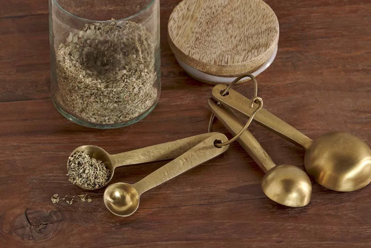 Mane Measuring Spoons - Brushed Gold