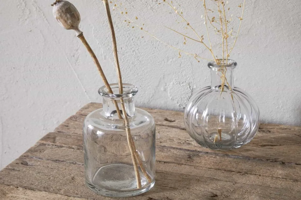 Mayumi Recycled Glass Bud Vases - Clear (Set of 3)